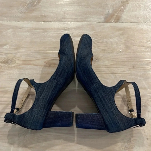 Denim chunky block heels - Picture 4 of 6